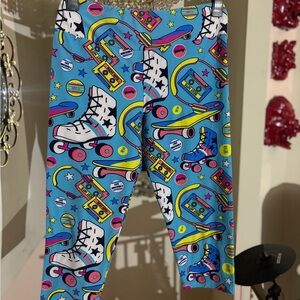 Retro Roller Skate Capri Leggings